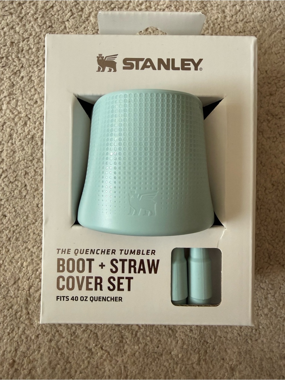 Brand New Stanley Quencher 20oz/30oz Boot and Straw Cover Set Seafoam